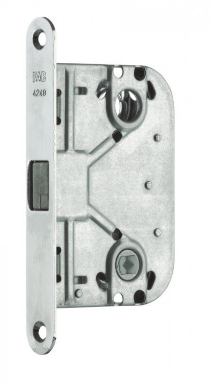 Zámek zadlabací pro posuvné dveře 4249CR, 72 mm, hromadné balení - Vložky,zámky,klíče,frézky Zámky zadlabací, přísl. Zámky zadlabací dveřní